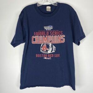 Vintage Boston Red Sox 2004 World Series Champions Tshirt Gildan Large